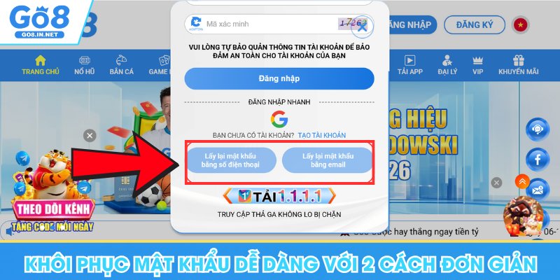 Khôi phục mật khẩu Go8 dễ dàng với 2 cách đơn giản